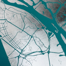 Постер "Карта города: геотег" персонализированный А3